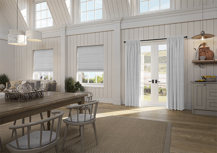 Ultra Luxe Velvet, Cloud - Motorised Roman Blind - Image 6